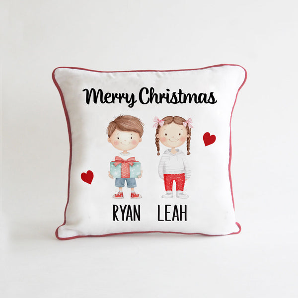 Adorable Square Family Cushion - 2 People/Pets